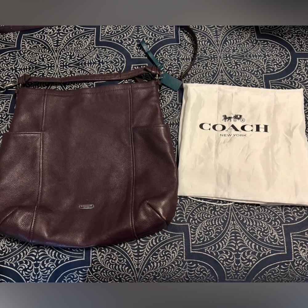Coach purple leather purse